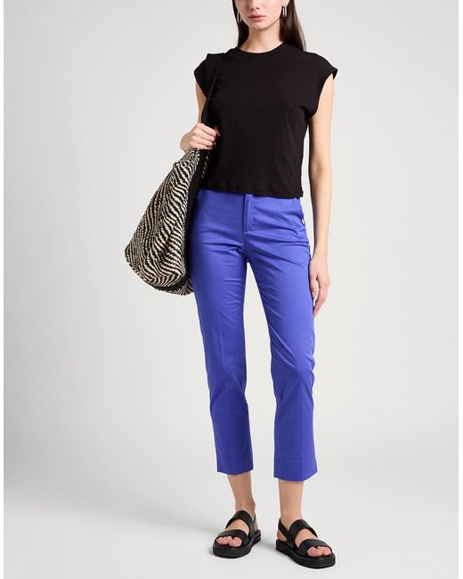 Xandres Blue Pants Cotton, Elastane