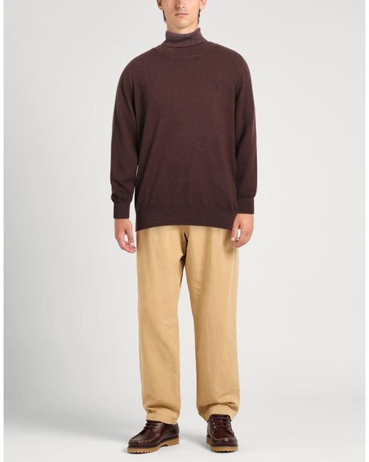 Brooksfield Brown Turtleneck Virgin Wool for men