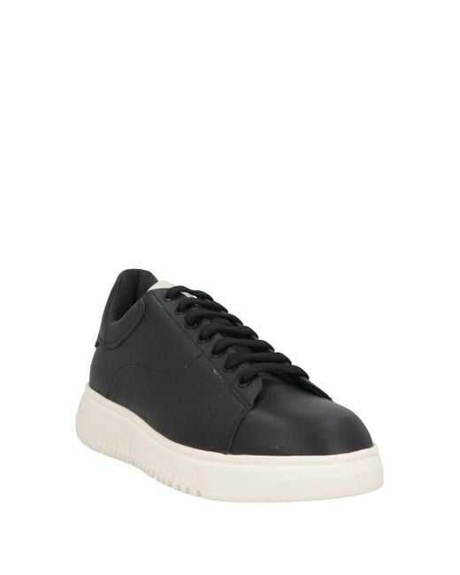 Emporio Armani Black Sneakers Calfskin for men