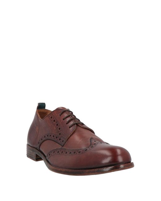 Moma Brown Cocoa Lace-Up Shoes Leather for men