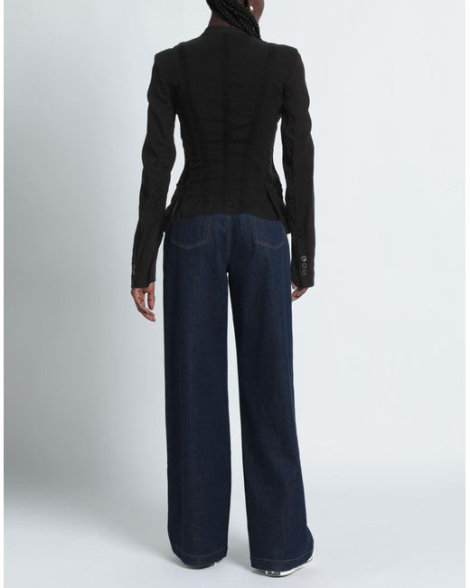 Masnada Black Jacket Linen, Viscose, Elastane