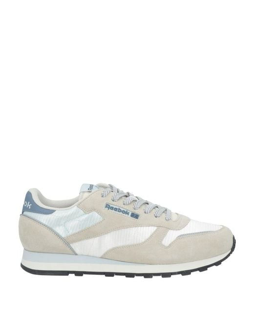 Reebok White Light Sneakers Leather, Textile Fibers for men