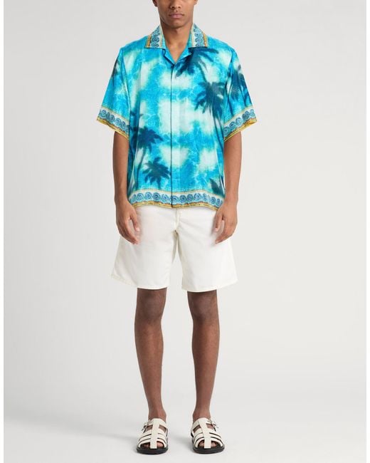 Casablanca Blue Shirt Silk for men
