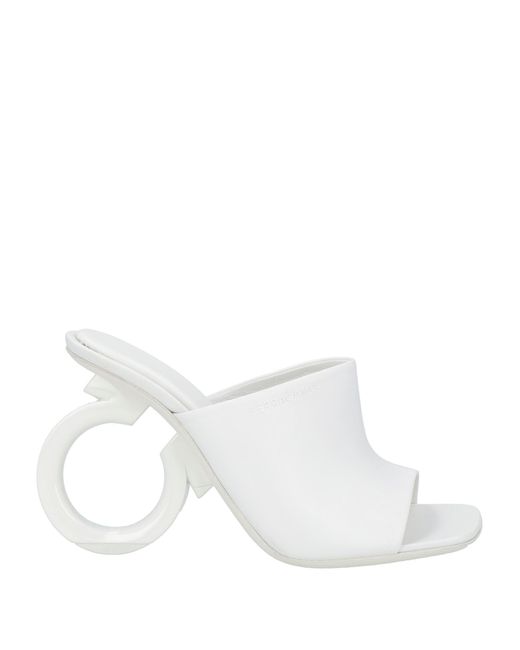 Ferragamo White Sandals Lambskin