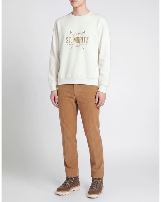 Fefe White Sweatshirt Cotton, Polyester for men