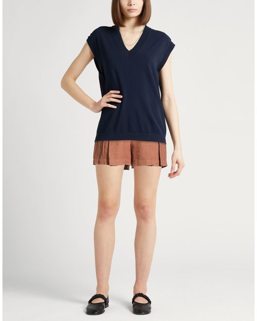 120% Lino Brown Shorts & Bermuda Shorts