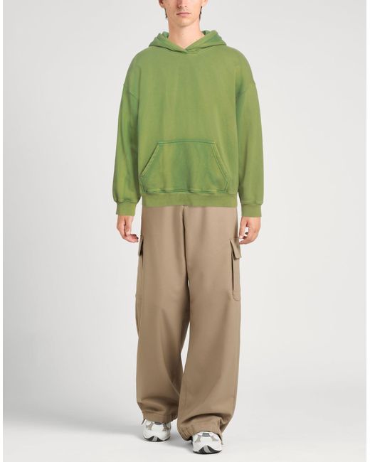 Dondup Green Sweatshirt Cotton, Elastane for men