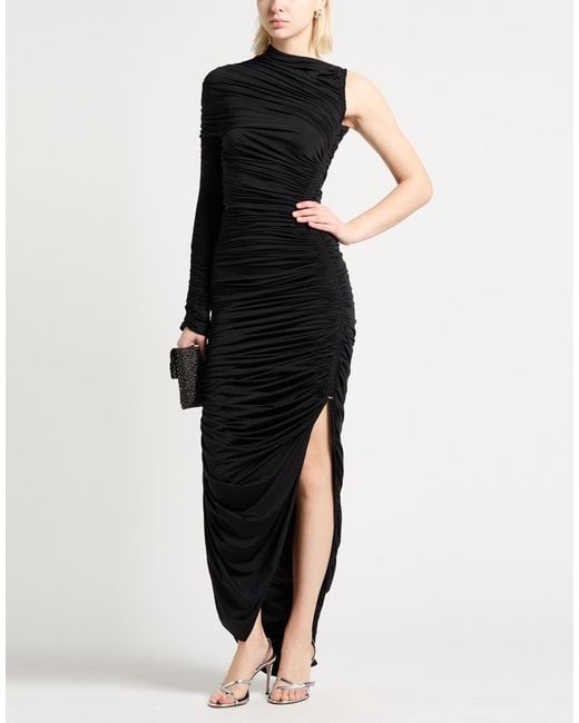 Mugler Black Maxi Dress Polyamide, Elastane