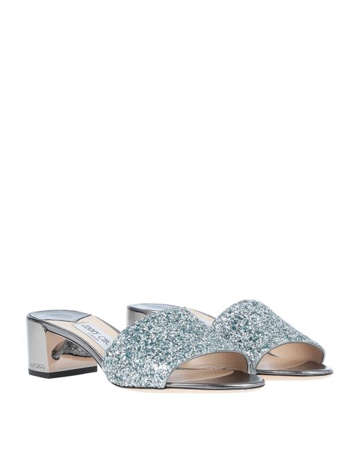 Jimmy Choo Sandals in Silver (Metallic) - Lyst