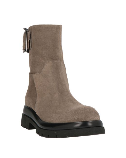 Melluso Brown Taupe Ankle Boots Leather