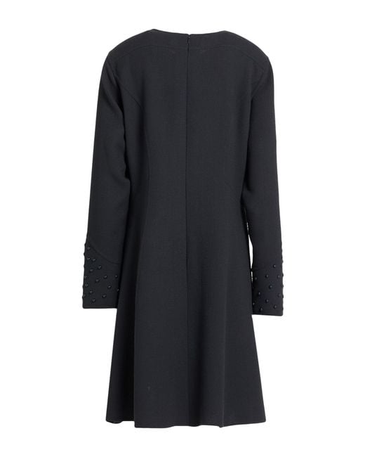 AVOLIO Milano Black Mini Dress Virgin Wool