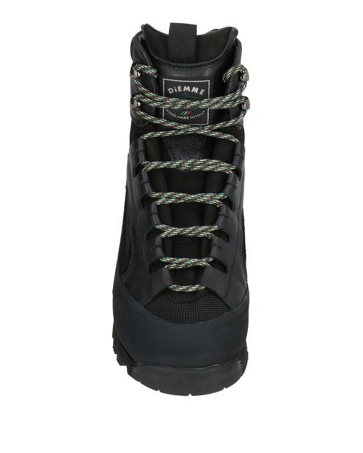 Diemme Black Ankle Boots Leather, Textile Fibers for men