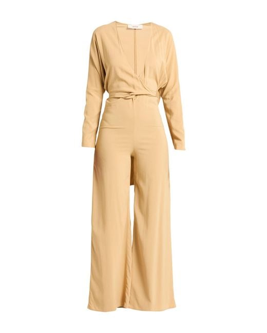 Jucca Natural Mustard Jumpsuit Viscose, Elastane