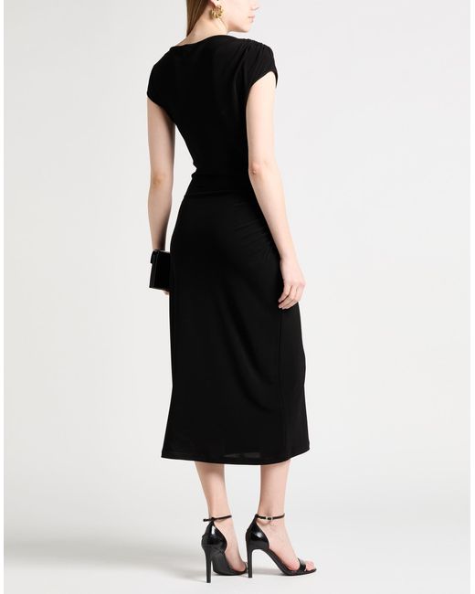 Alberta Ferretti Black Midi Dress Viscose