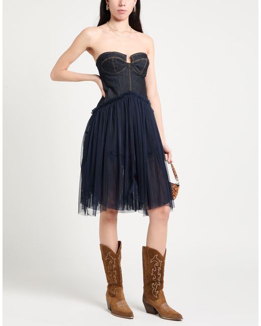 Dixie Blue Mini Dress Cotton, Polyester, Elastane