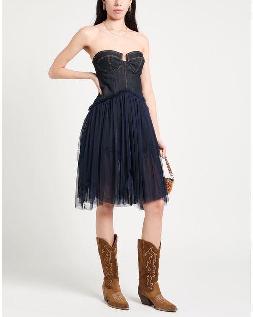 Dixie Blue Mini Dress Cotton, Polyester, Elastane