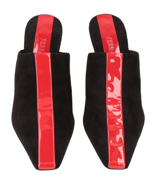Ferragamo Black Mules & Clogs Leather