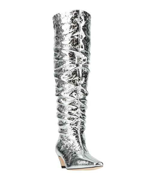 MSGM White Boot Leather