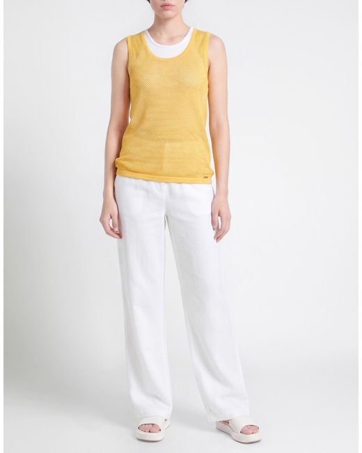 Kiton Yellow Sweater Silk