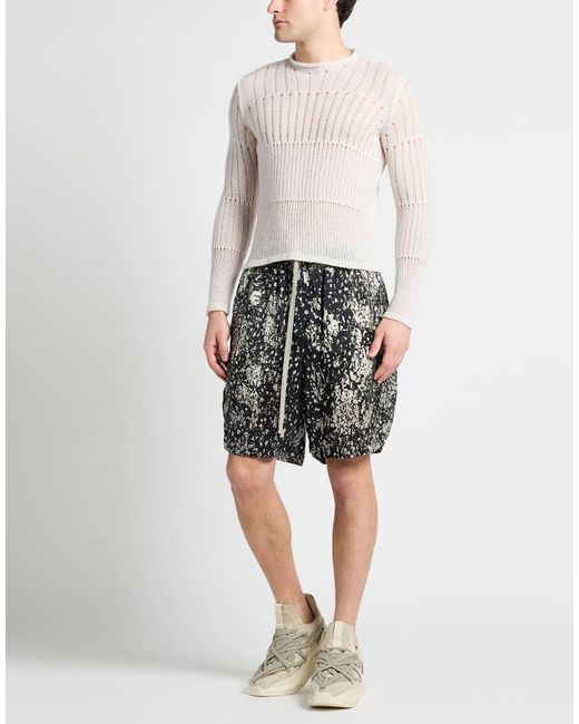 Rick Owens White Ivory Sweater Virgin Wool, Polyamide for men