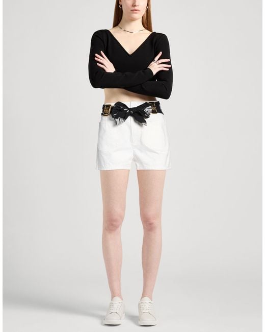 Lanvin Black Denim Shorts Cotton, Zamak