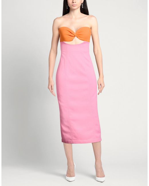 Misha Pink Midi Dresses
