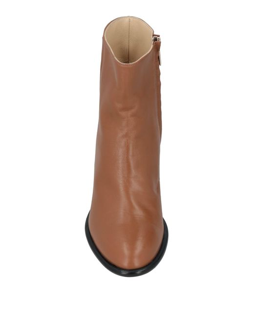 LE FABIAN Brown Ankle Boots Leather