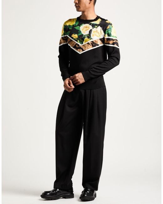 Dolce & Gabbana Black Sweater Silk for men