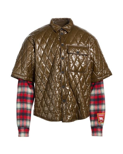 DSquared² Brown Puffer Polyamide, Wool, Alpaca Wool for men