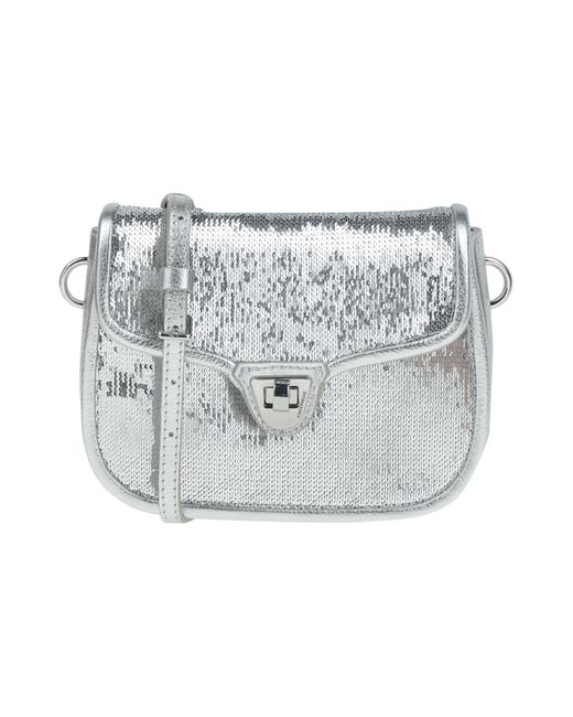 Coccinelle Leather Cross Body Bag In Silver Metallic Lyst
