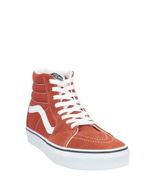Vans Red Rust Sneakers Leather, Textile Fibers for men