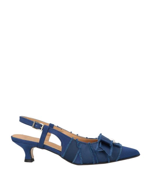 Divine Follie Blue Pumps Textile Fibers, Rubber