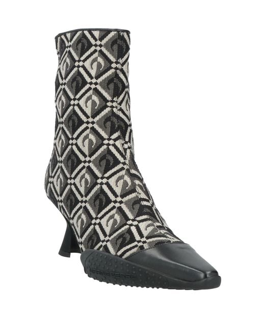 MARINE SERRE Brown Ankle Boots Leather, Textile Fibers