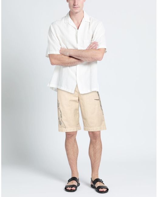 Lanvin Natural Denim Shorts for men