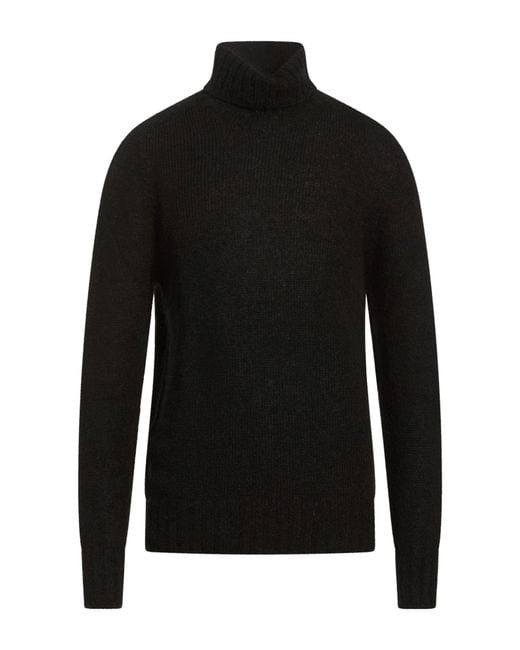 Oliver Lattughi Black Turtlenecks for men