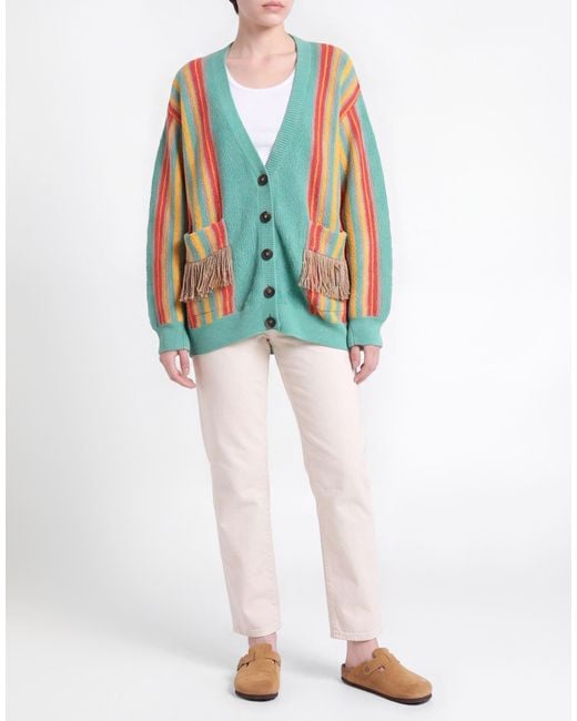 Tod's Blue Cardigan Cotton, Linen