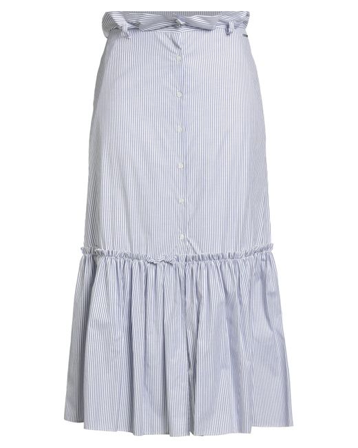 Liu Jo Women's Blue Midi Skirt Polyester, Cotton