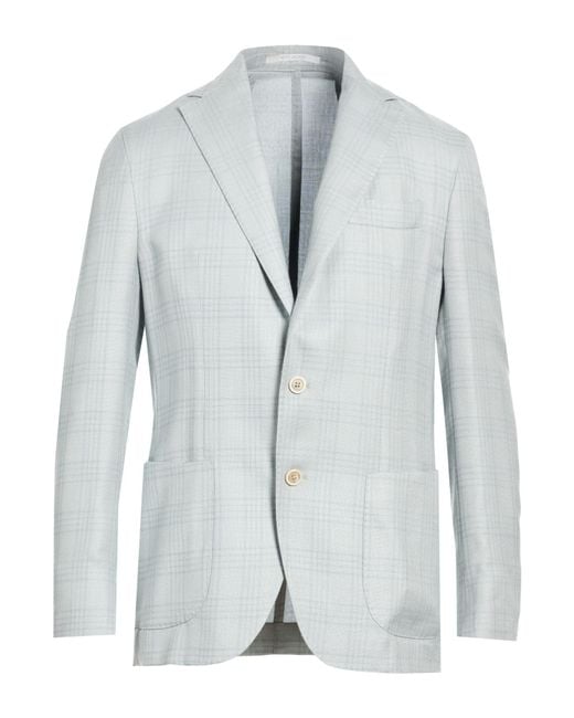 Eleventy Blue Platinum Light Blazer Cashmere, Silk, Linen for men