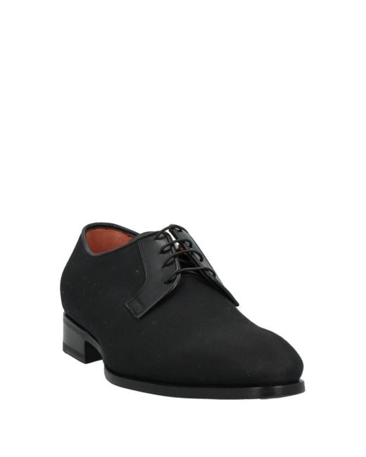 Santoni Black Lace-up Shoes for men