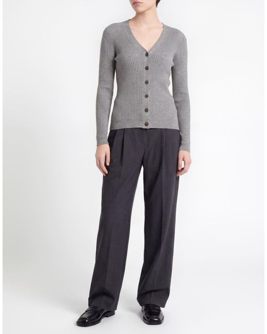 Caractere Gray Cardigan Viscose, Polyester, Polyamide