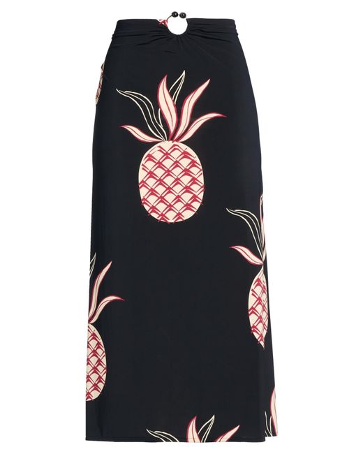 Siyu Black Midi Skirt Polyamide, Elastane