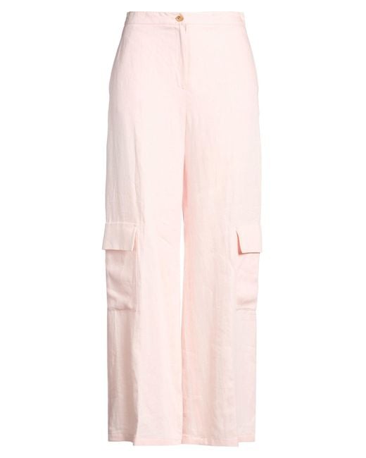Barba Napoli Pink Pants Linen