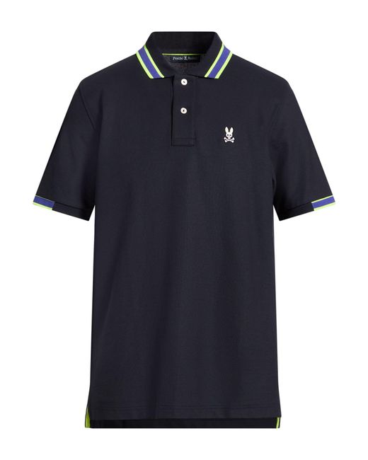 Psycho Bunny Blue Polo Shirt Pima Cotton for men