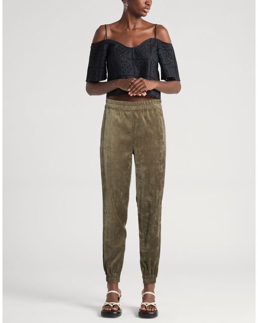 D.exterior Green Pants Polyester, Polyamide, Elastane