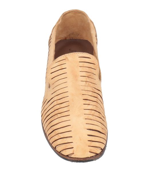 JP/DAVID Natural Sand Loafers Leather
