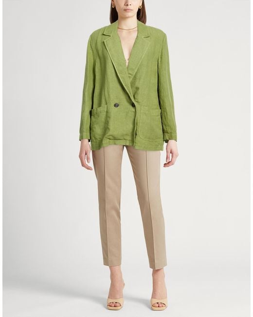 Peserico Green Easy Light Blazer Linen