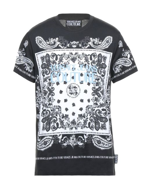 Versace Jeans Couture Black T-Shirt Cotton for men
