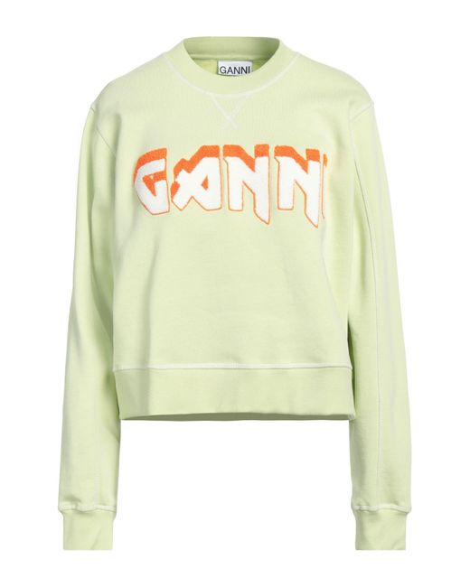 Ganni Green Sweatshirt
