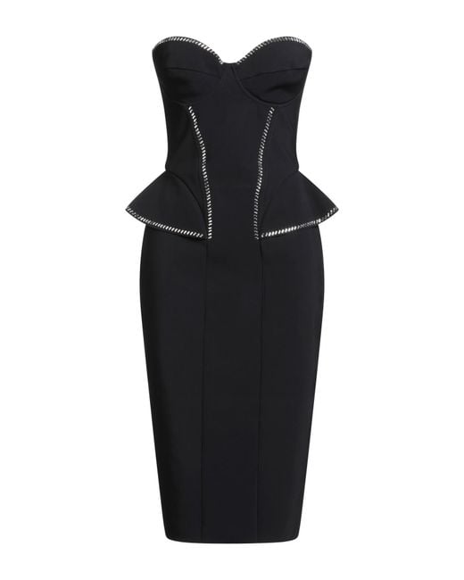 La Petite Robe Di Chiara Boni Black Midi Dress Polyamide, Elastane