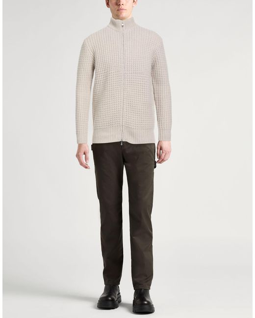 Fedeli White Cardigan Virgin Wool, Cashmere for men
